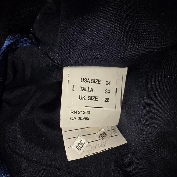 Morilee by Madeline Gardner Blue Lace Formal Dress Sz 24 Homecoming Prom Wedding - Picture 6 of 13